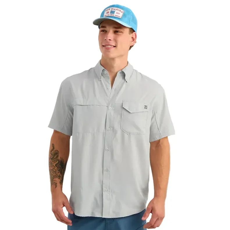 Men's Huk Seagull Tide Point Short Sleeve Button Down H1500171-059
