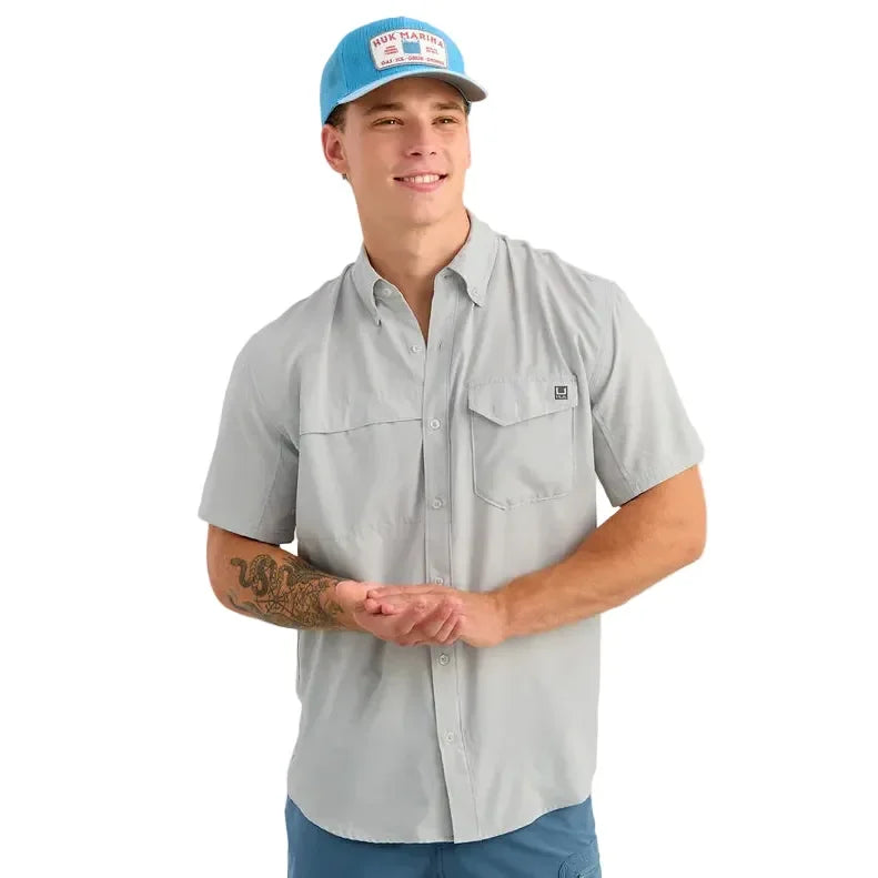Men's Huk Seagull Tide Point Short Sleeve Button Down H1500171-059