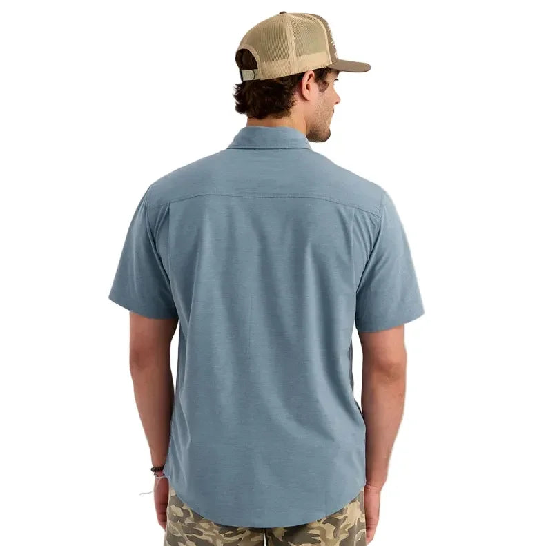 Men's Huk Stormy Blue Kona Button-Down Shirt H1500154-415