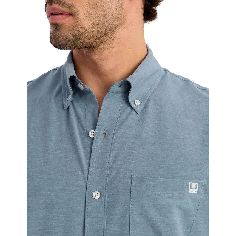 Men's Huk Stormy Blue Kona Button-Down Shirt H1500154-415
