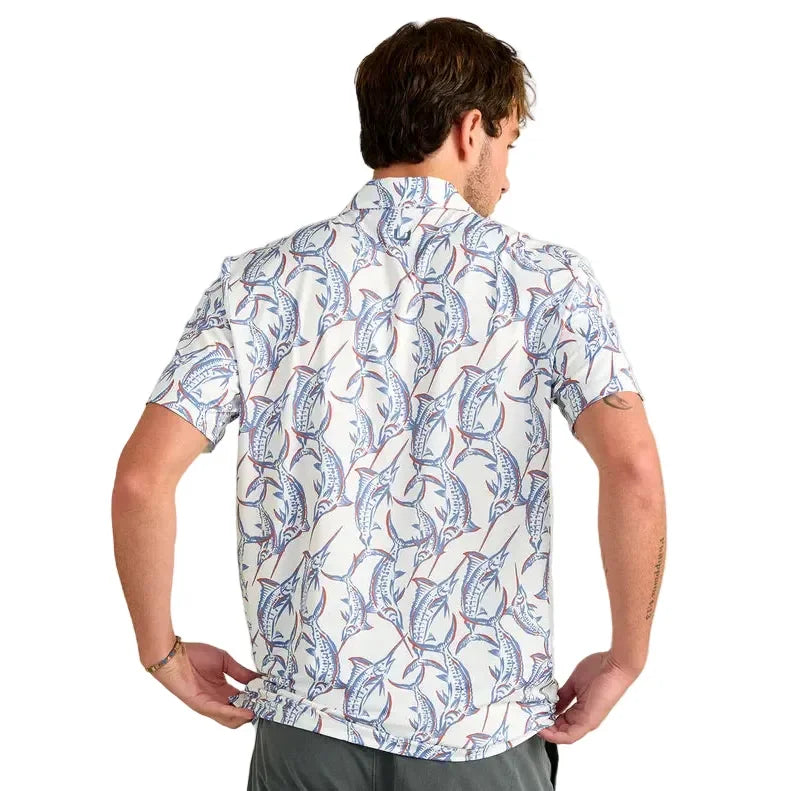 Men's Huk White Swordfish Pursuit Performance Polo H1200634-117