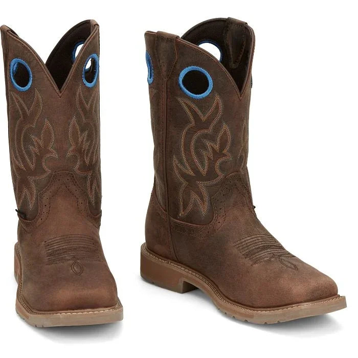 Men's Justin All Around 11" Waterproof Steel Toe Boot SE3115 - Crazy House Western Wear