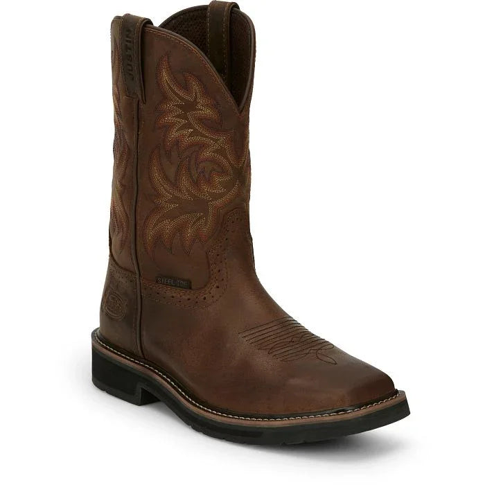 Men's Justin Driller 11" Steel Toe Boot SE4682 - Crazy House Western Wear