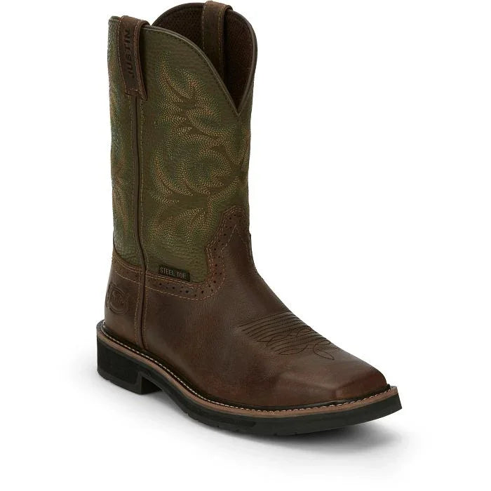 Men's Justin Driller 11" Work Boot SE4687 - Crazy House Western Wear