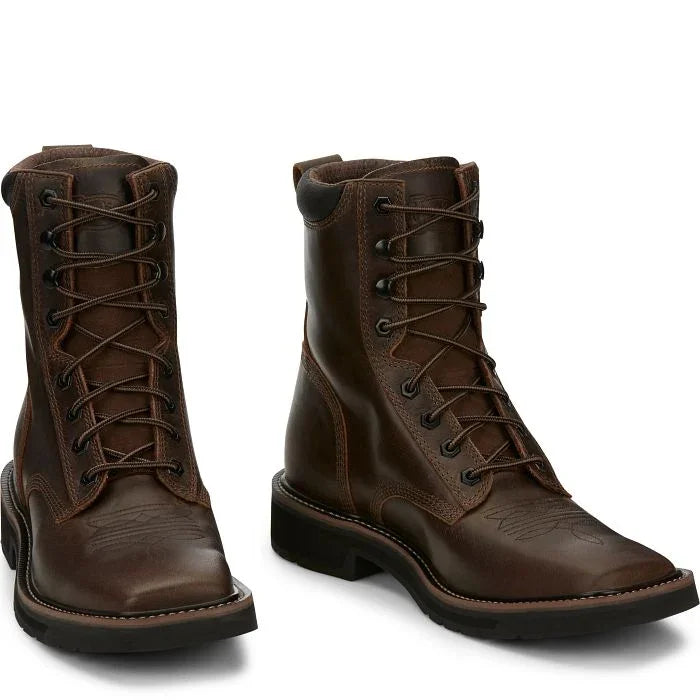 Men's Justin Pulley 8" Work Boot SE681 - Crazy House Western Wear