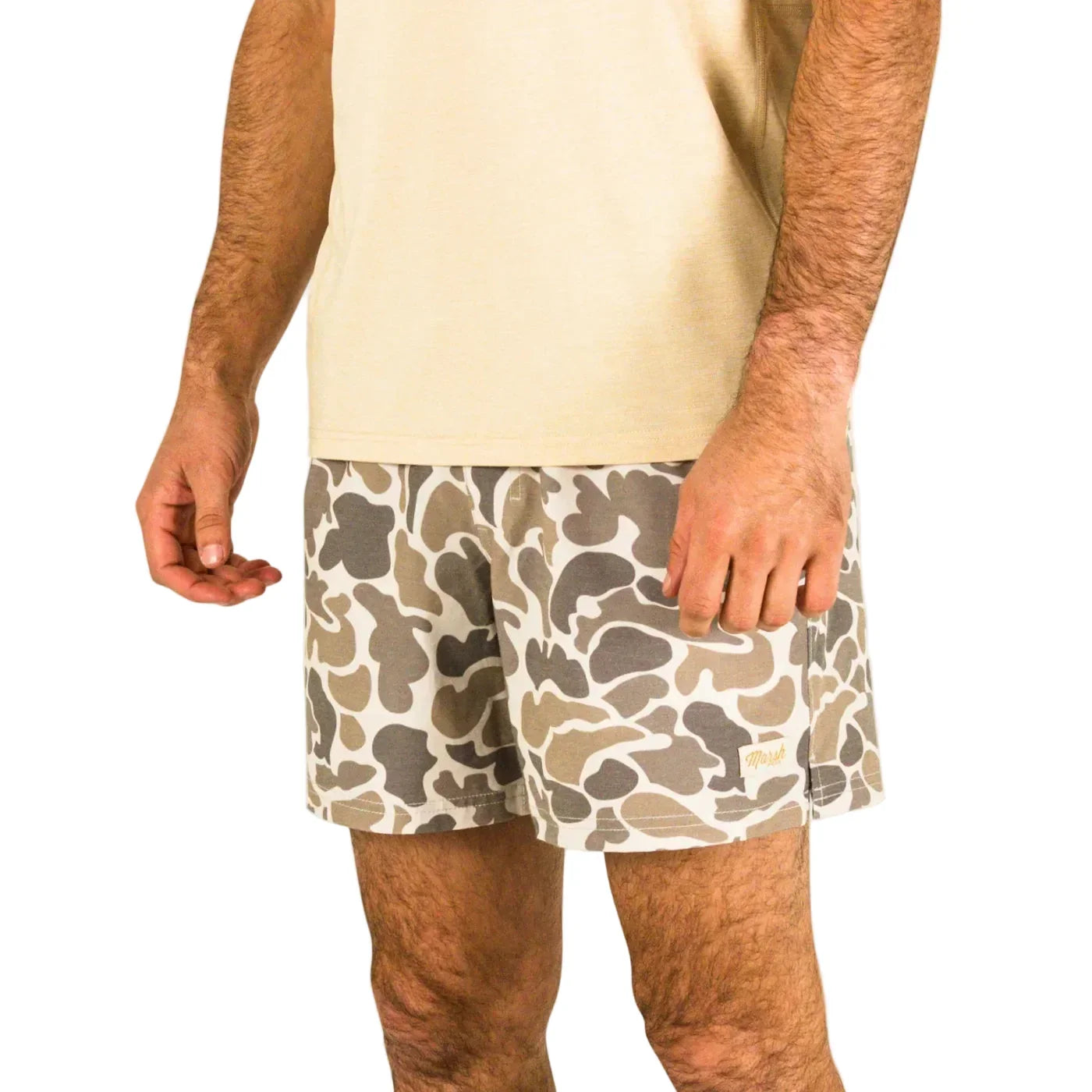 Men's Marsh Wear Khaki Mallard Camo Fulton 5" Volley Shorts MWS5014-KHMC