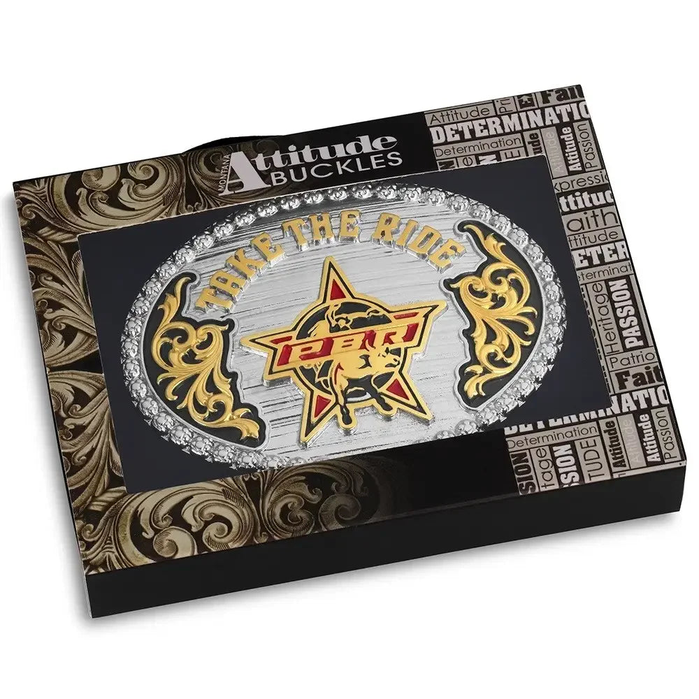 Men's Montana Attitude Take The Ride PBR Buckle A1091PBR