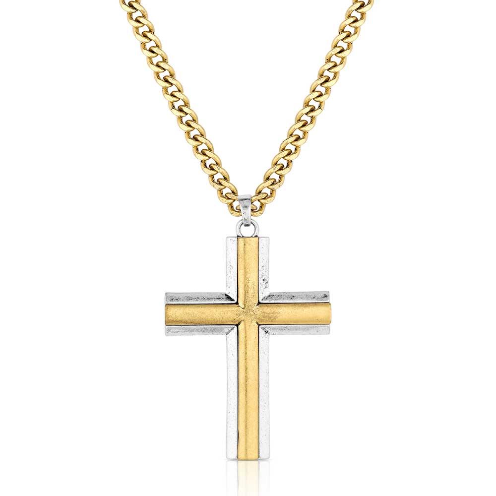 Men's Montana Silversmiths Faithful Tradition Cross Necklace NC6183