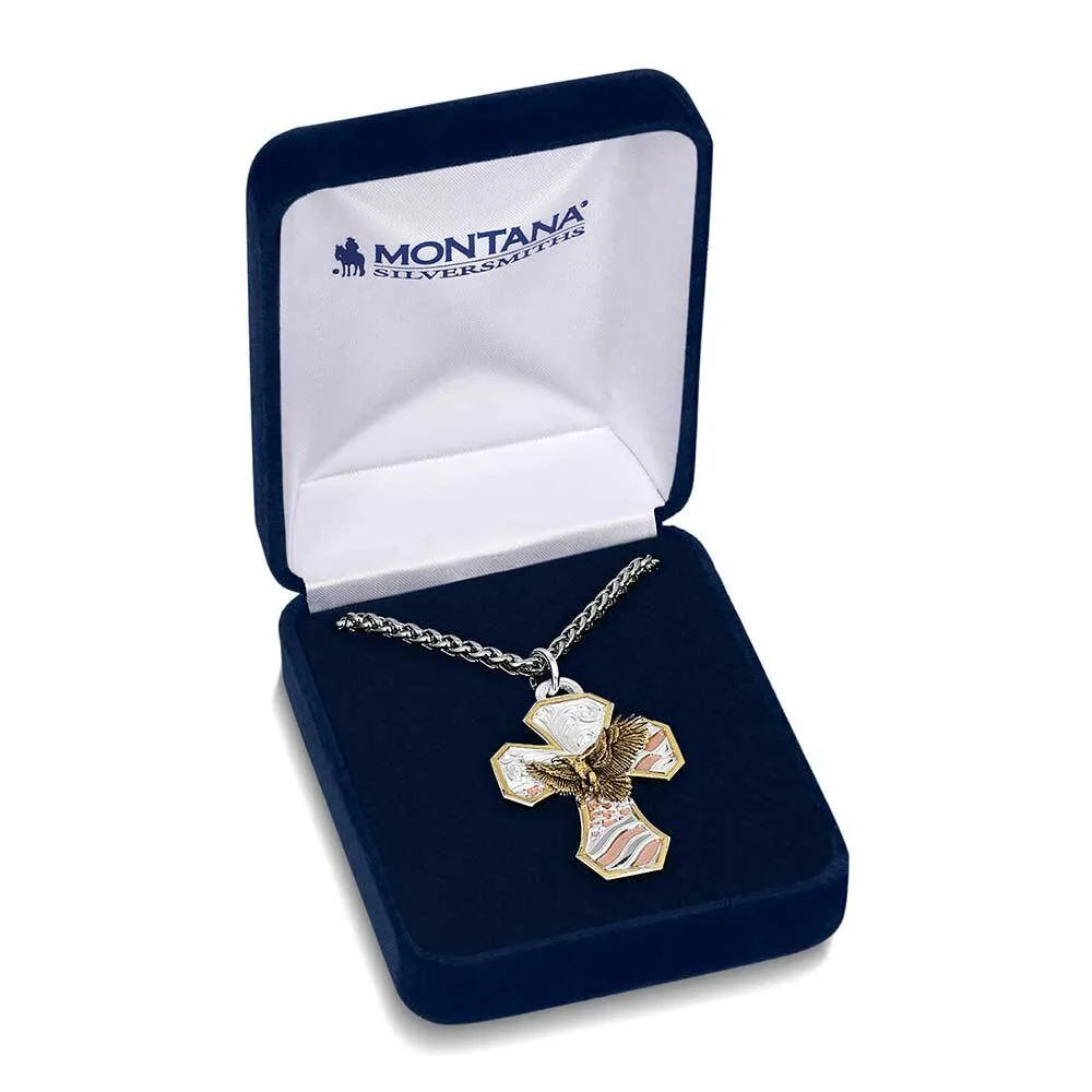 Men's Montana Silversmiths High Praise American Made Cross Necklace AMNC5675
