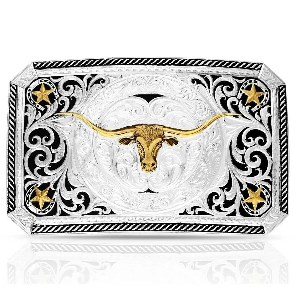 Men's Montana Silversmiths Longhorn Cattle Drive Buckle 55810