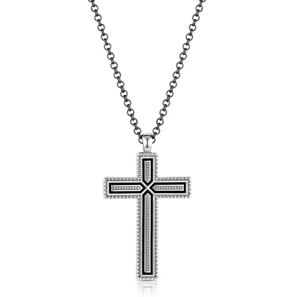 Men's Montana Silversmiths Stability In Faith Cross Necklace NC6182