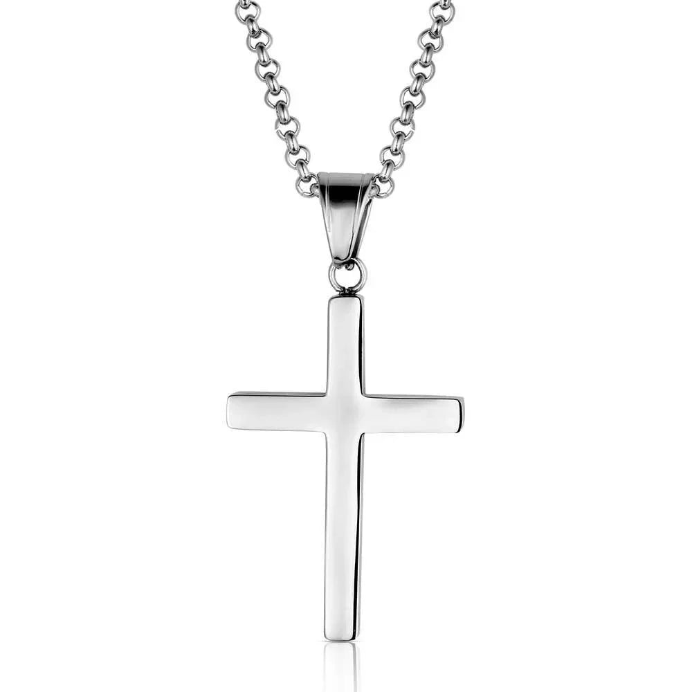 Men's Montana Silversmiths Stronghold Cross Necklace NC6580