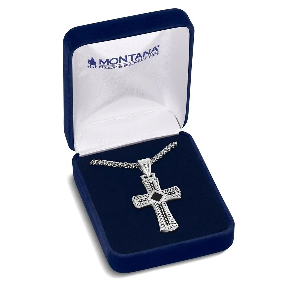 Men's Montana Silversmiths Sundown Ridge Cross Necklace NC6506