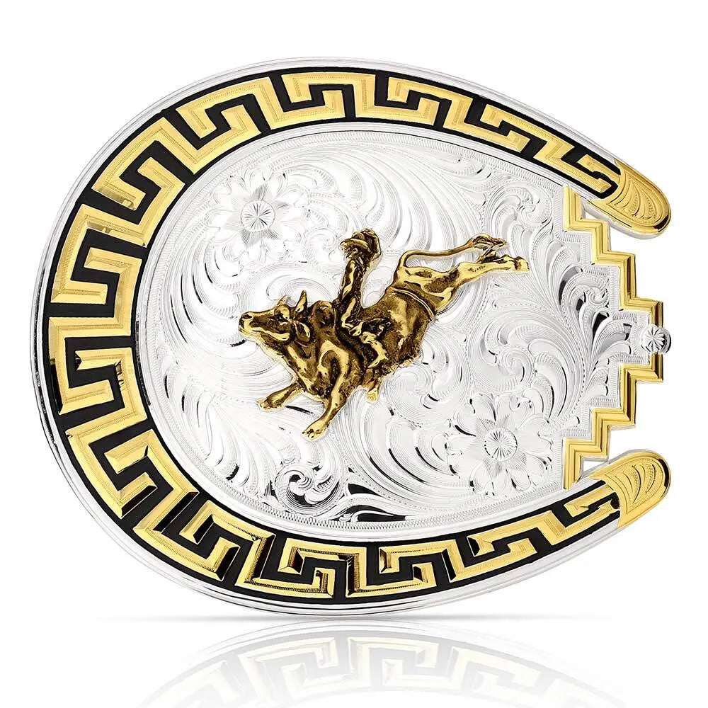 Men's Montana Silversmiths Sunrise Mesa Buckle With Bull Rider 52810-160