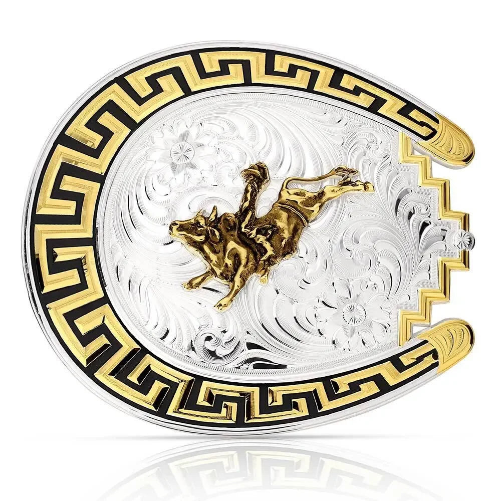 Men's Montana Silversmiths Sunrise Mesa Buckle With Bull Rider 52810-160