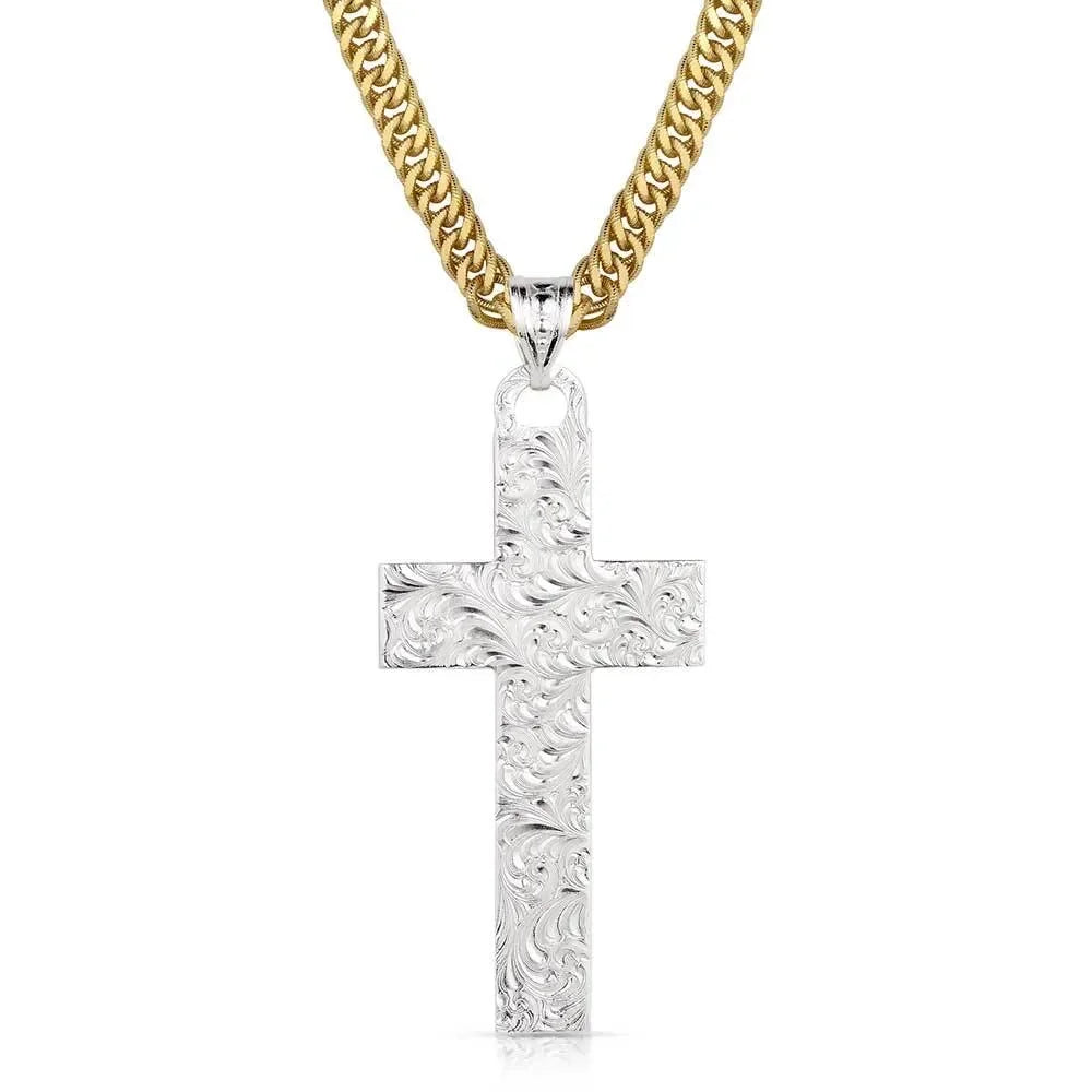 Men's Montana Silversmiths Sunrise Mesa Cross Necklace NC5913
