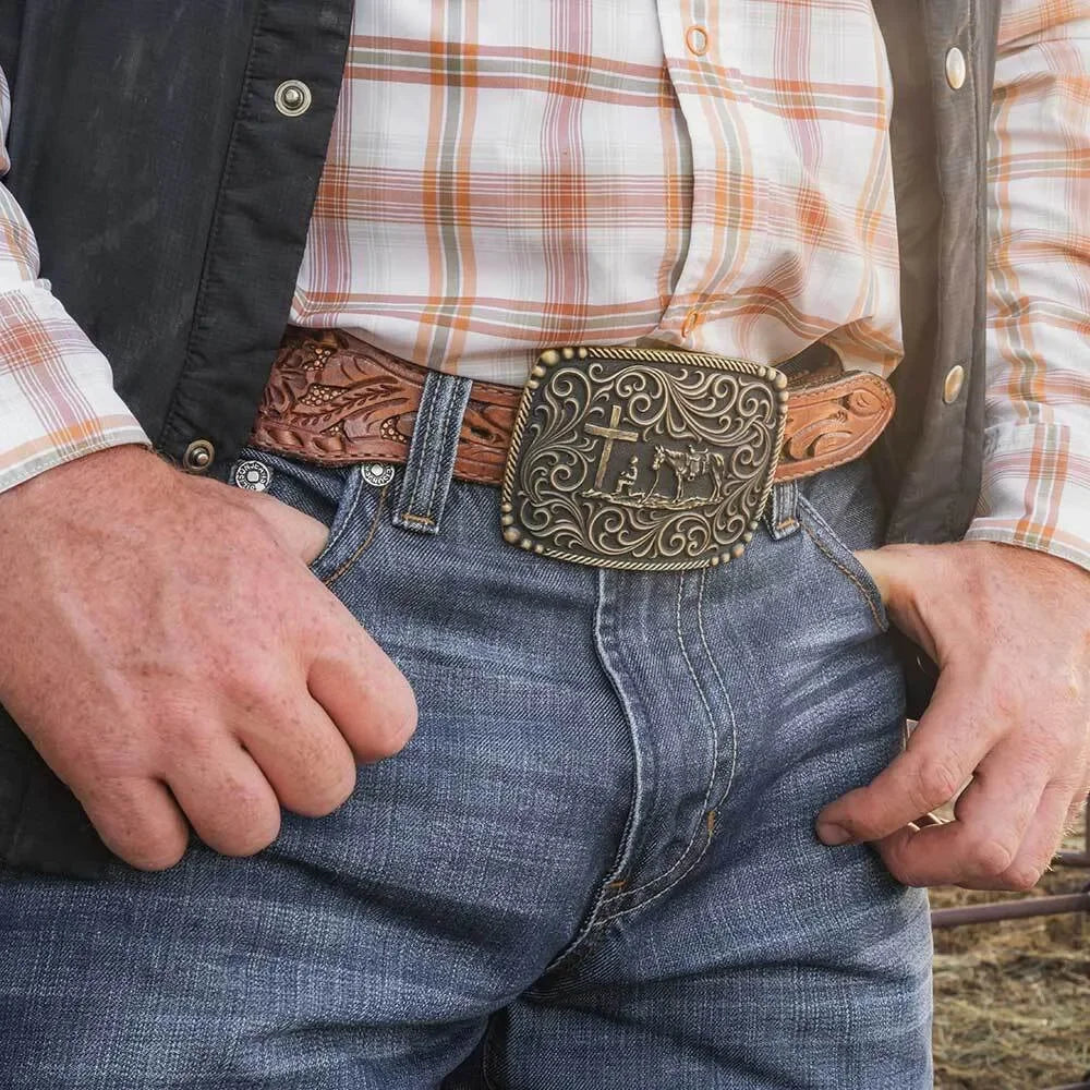 Men's Montana Silversmiths Surrounded by Faith Buckle A1076C