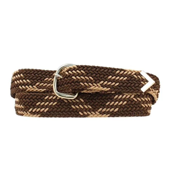 Men's Nocona Brown Nylon Braided Belt