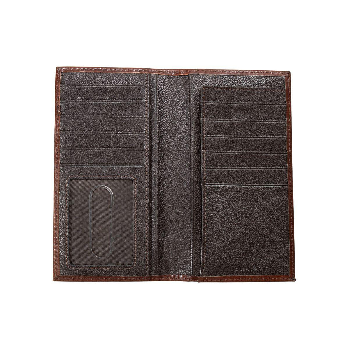 Men's Nocona Leather Bifold Wallet with Cream Underlay N5410108 - Crazy House Western Wear