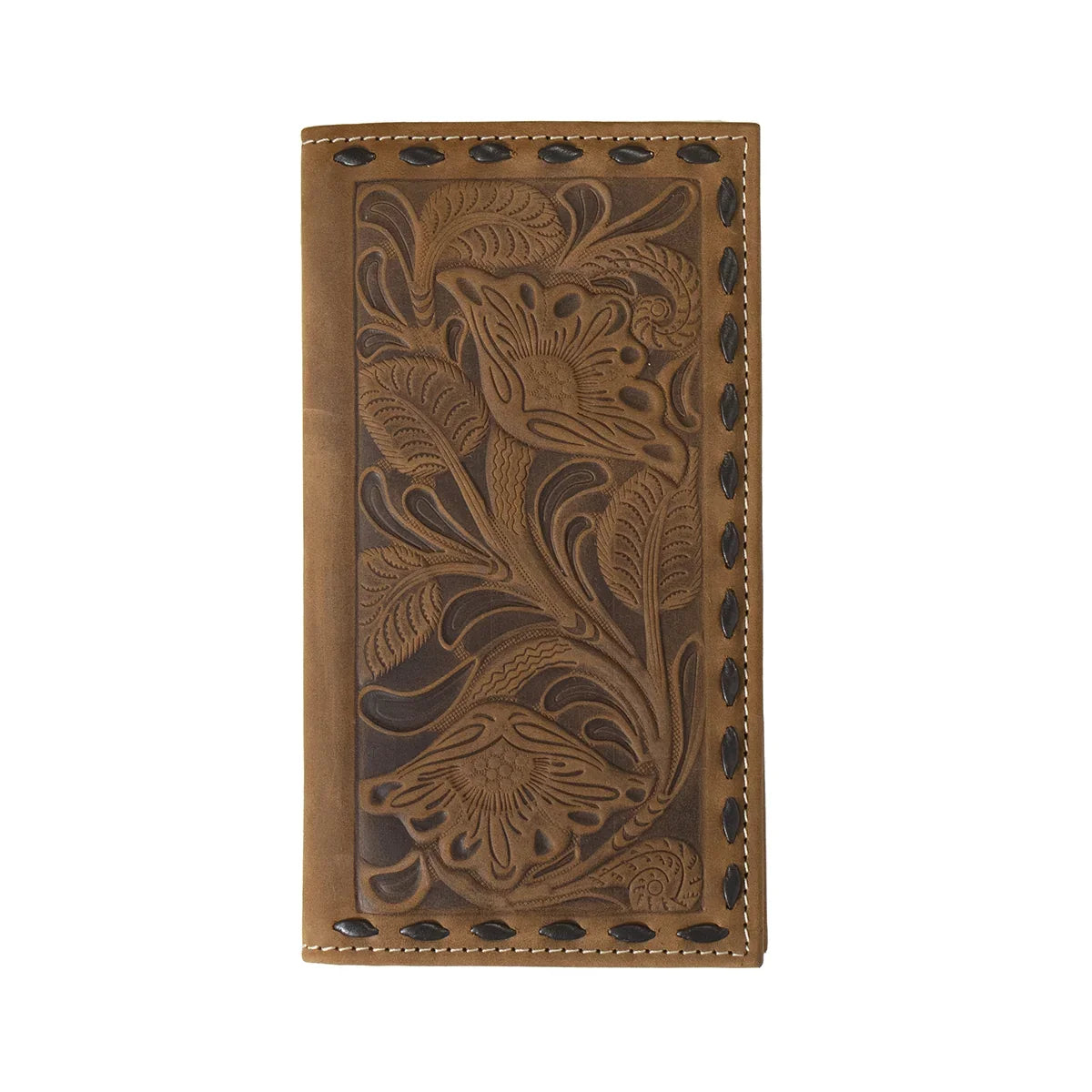 Men's Nocona Rodeo Style Tooled Leather Wallet N5415302 - Crazy House Western Wear