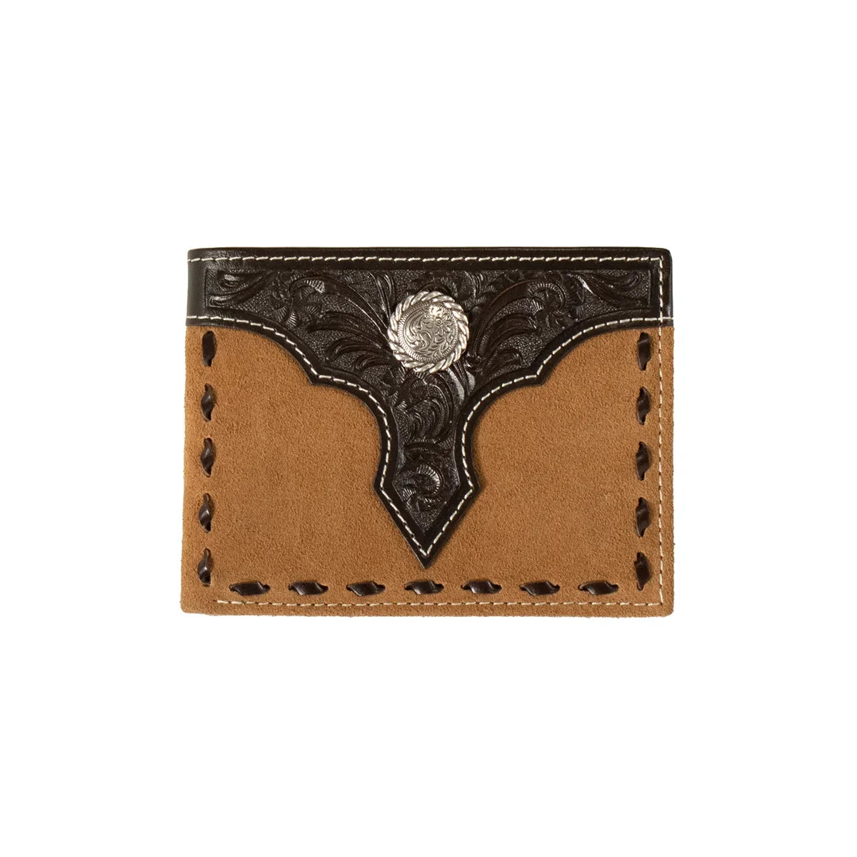 Men's Nocona Tan Bifold Style Roughout Body Wallet N500046108 - Crazy House Western Wear