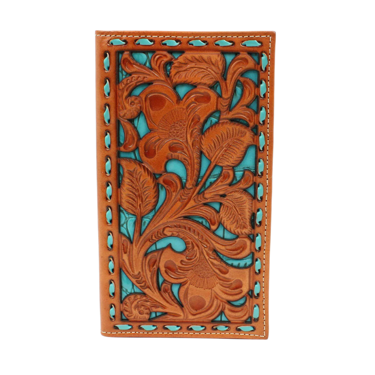 Men's Nocona Tan Rodeo Style Top Grain Leather Wallet N5417933 - Crazy House Western Wear
