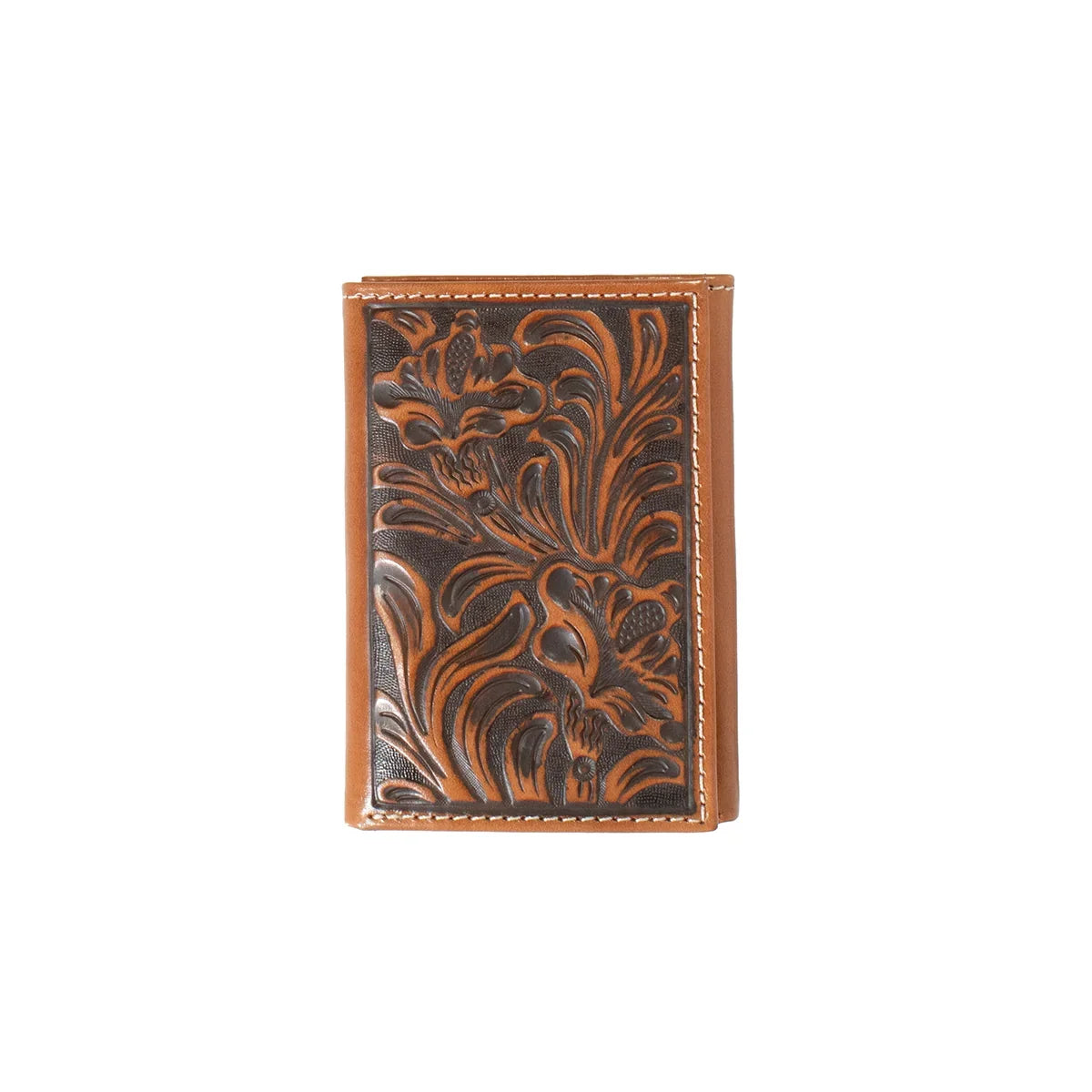 Men's Nocona Tooled Leather Trifold Wallet N5417044 - Crazy House Western Wear