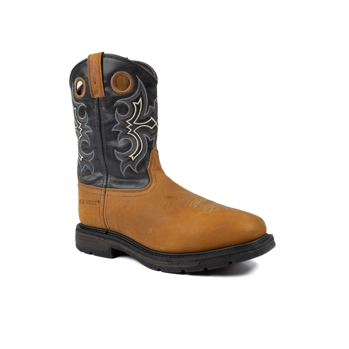 Old West Mens Trucker Leather Western Work 13\