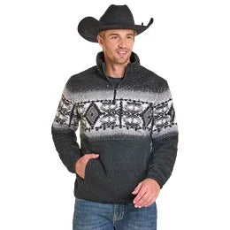 Men's Panhandle Fleece Border Aztec Pullover DM91C06185