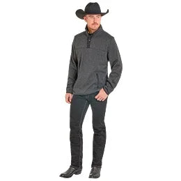 Men's Panhandle Melange Knit Henley Pullover DM91C06178