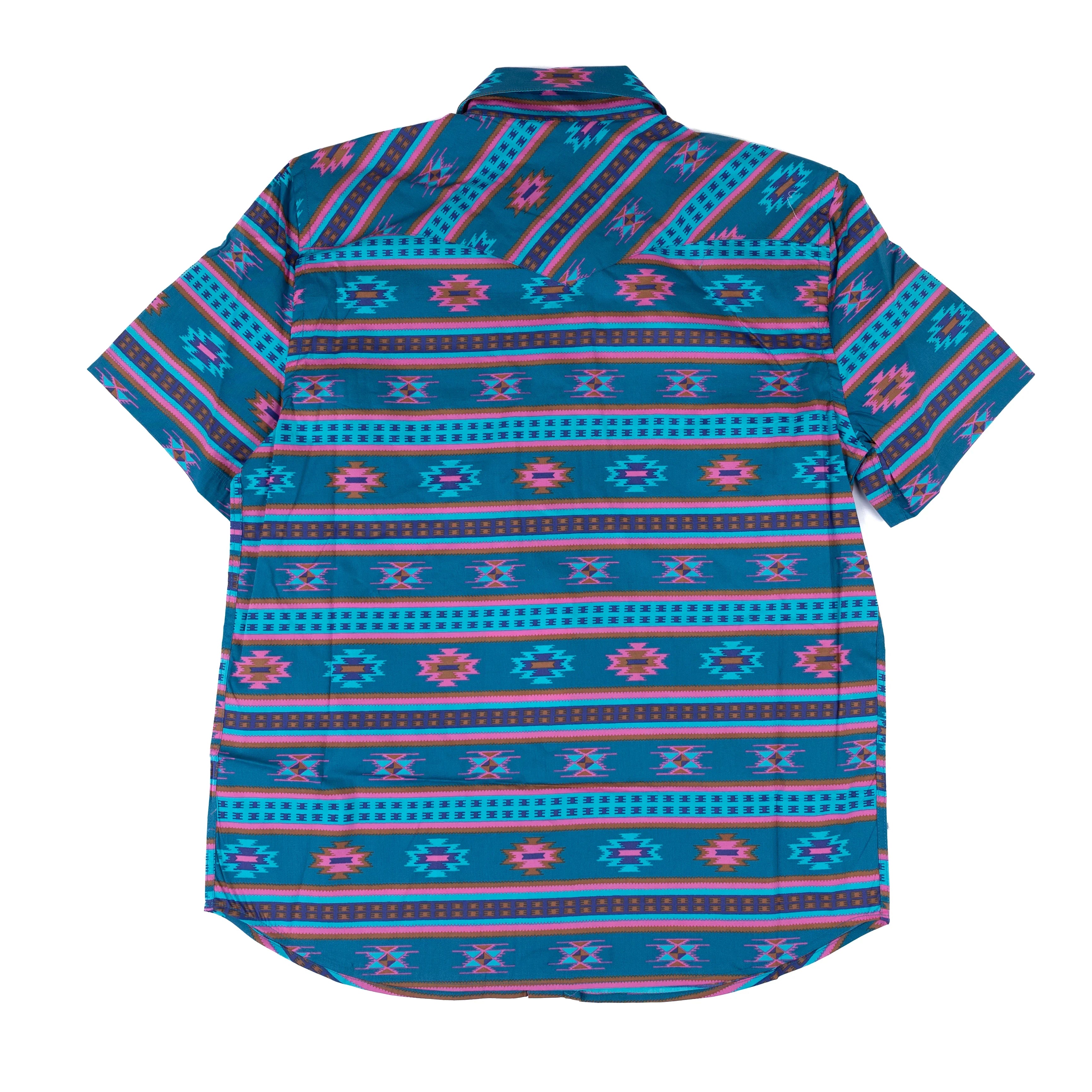 Men's Panhandle Short Sleeve Aztec Printed Snap Shirt PMN3S08153