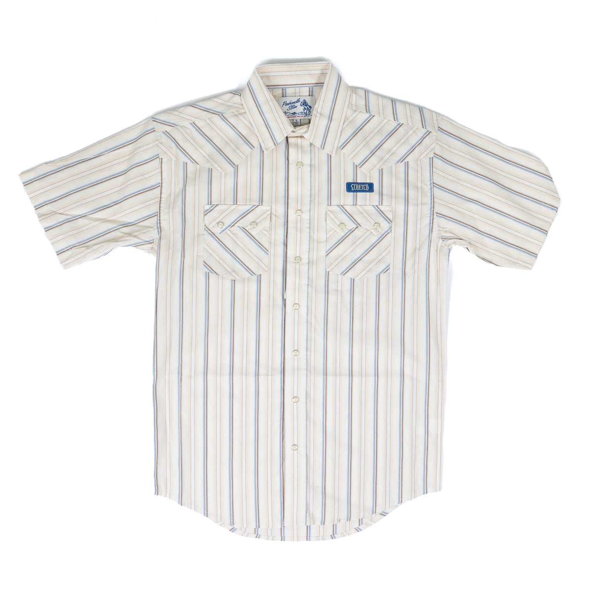 Men's Panhandle Short Sleeve Striped Snap Shirt PMN3S08143