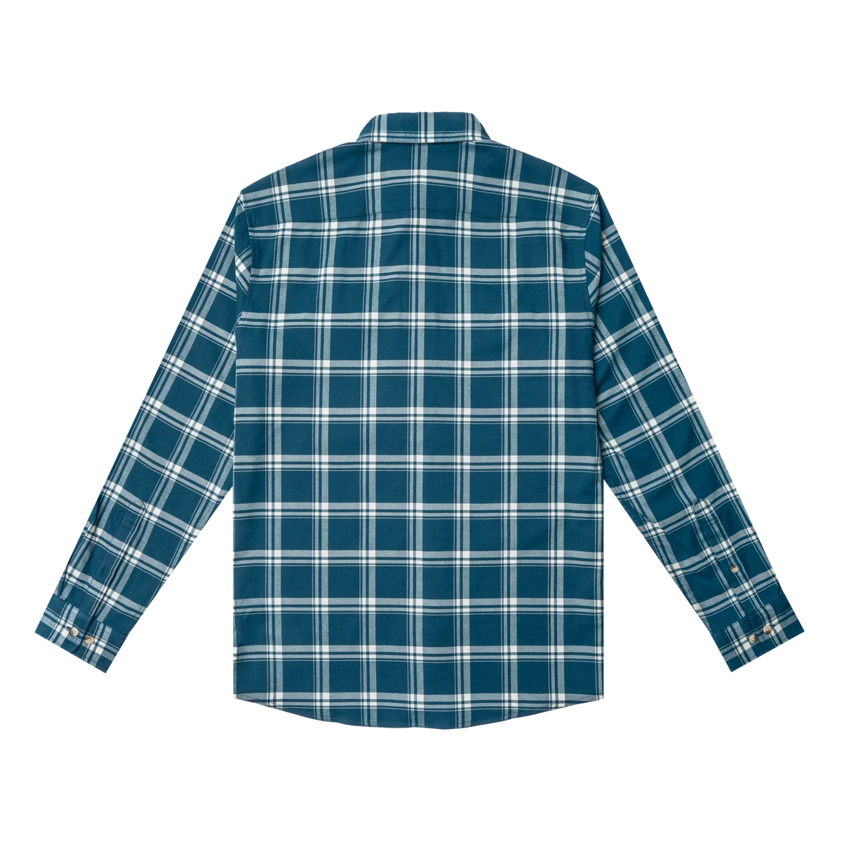 Men's Poncho Blue and White Plaid The Deschutes Button Up Shirt