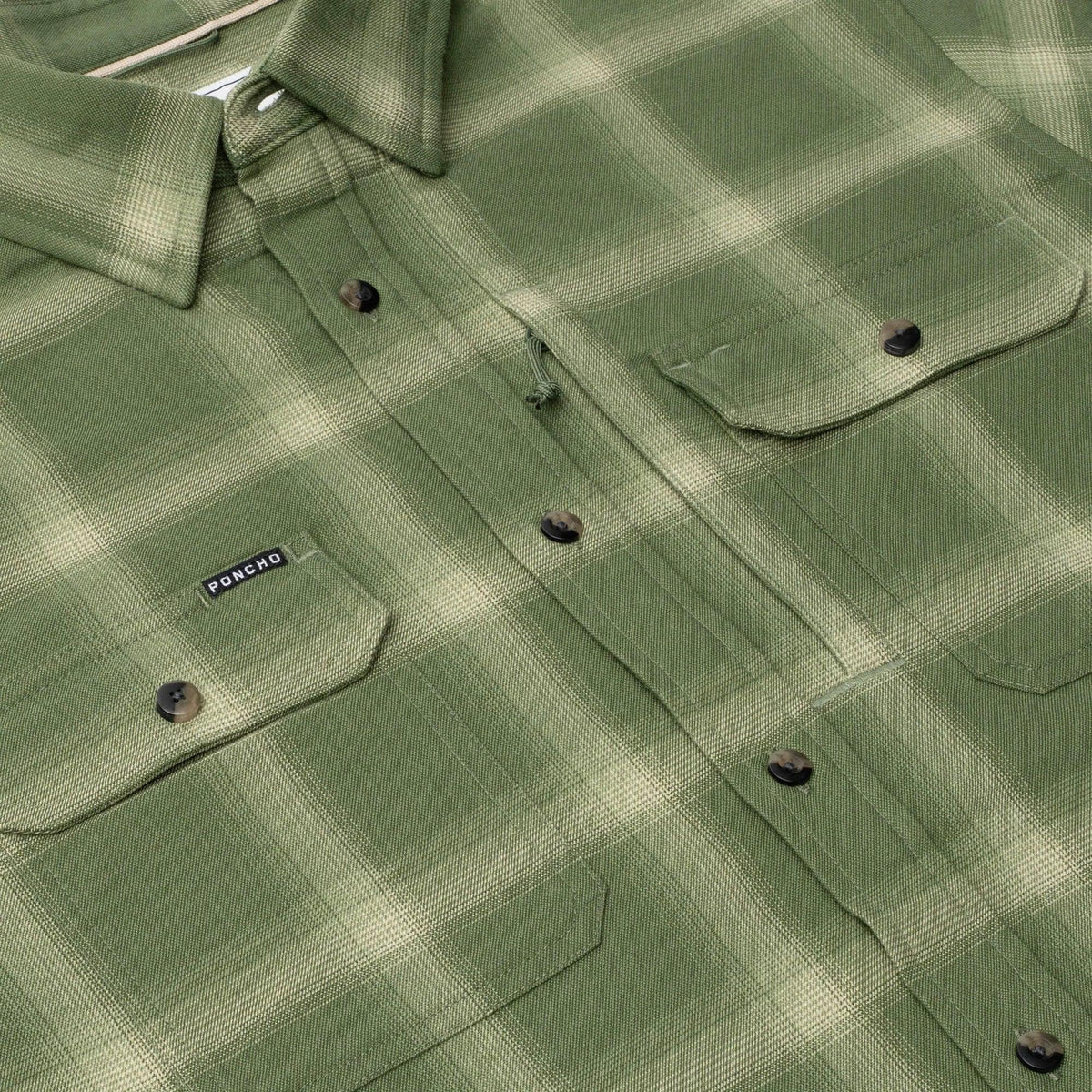 Men's Poncho Green "The Grand Junction" Long Sleeve Button Up Shirt