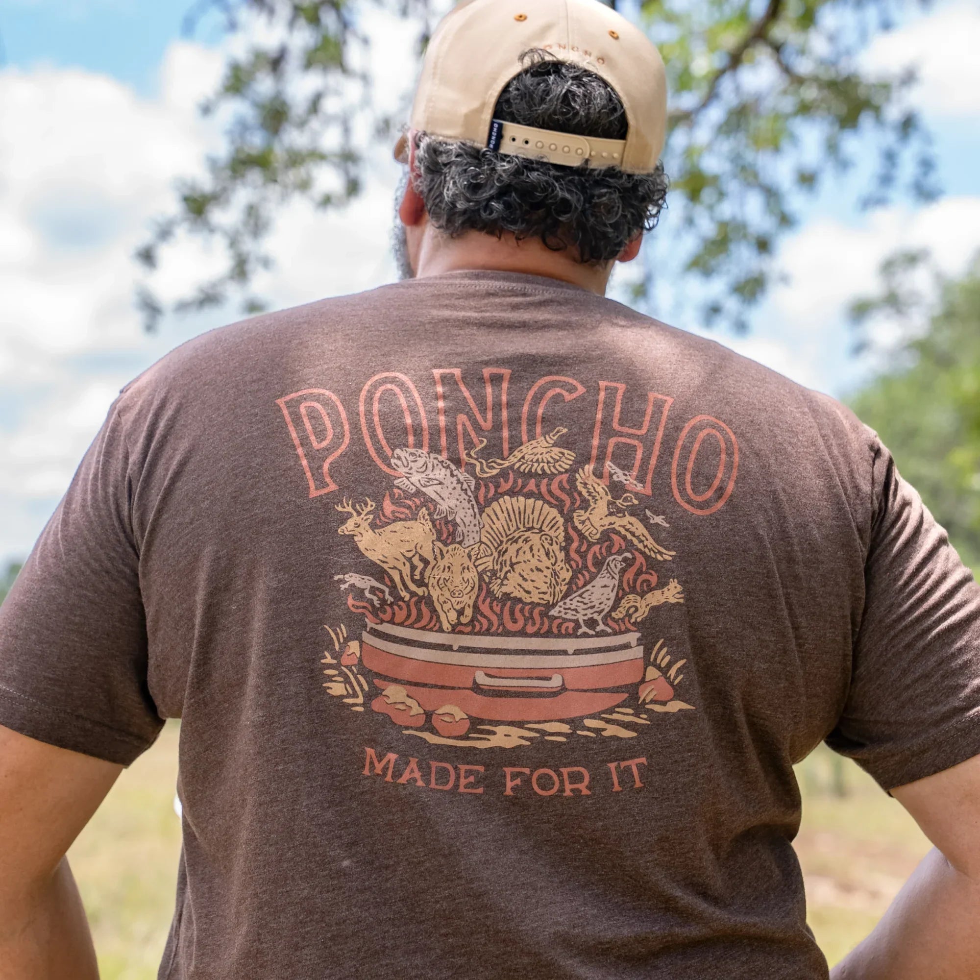 Men's Poncho "Land To Table Tee"
