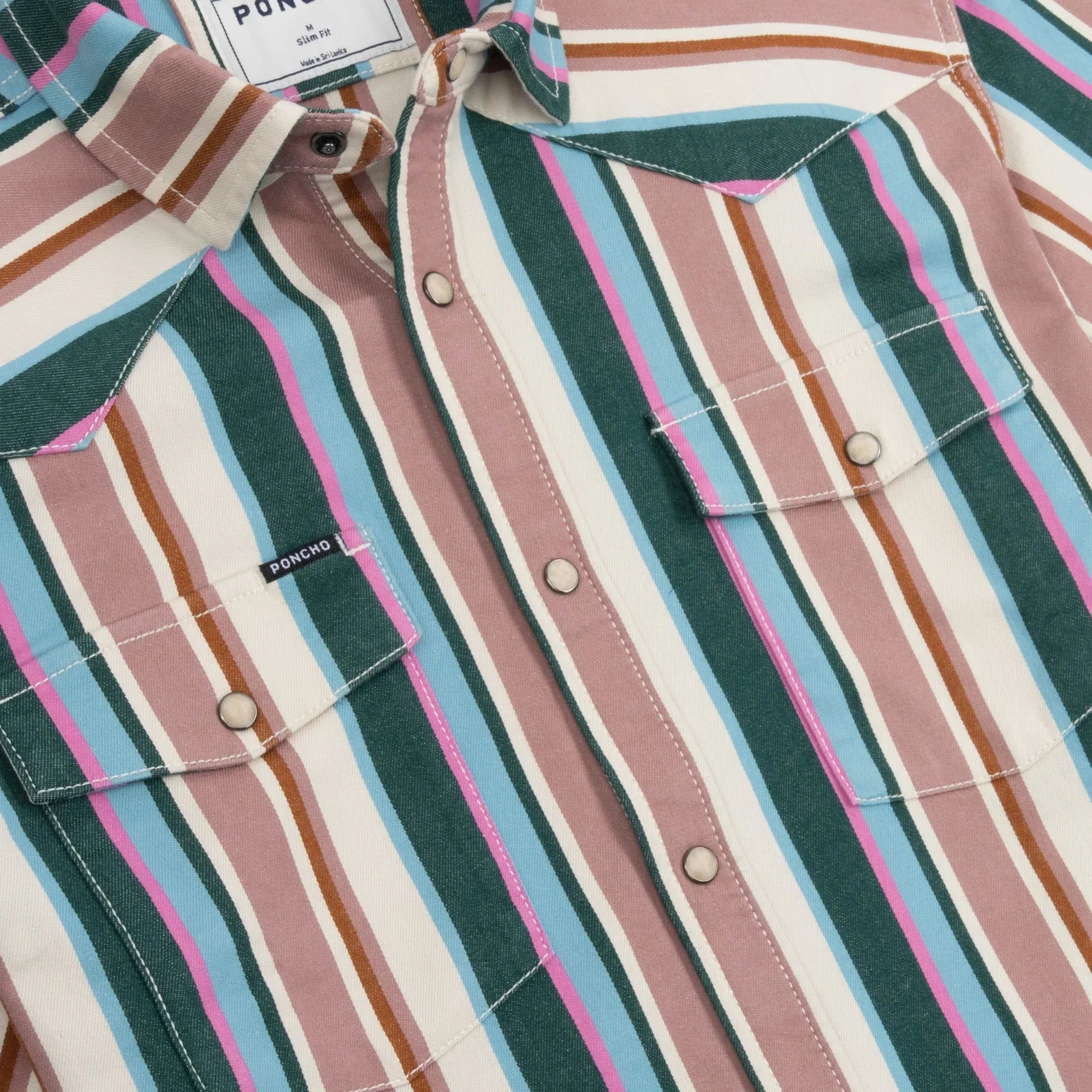 Men's Poncho Long Sleeve " The Frontman" Snap Shirt