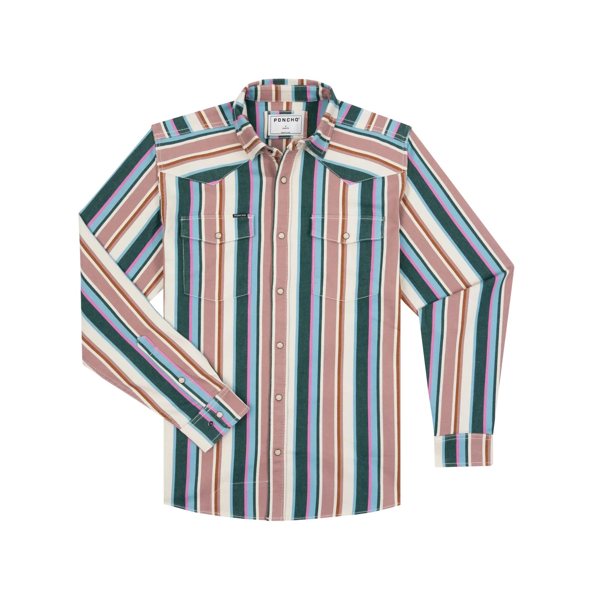 Men's Poncho Long Sleeve " The Frontman" Snap Shirt