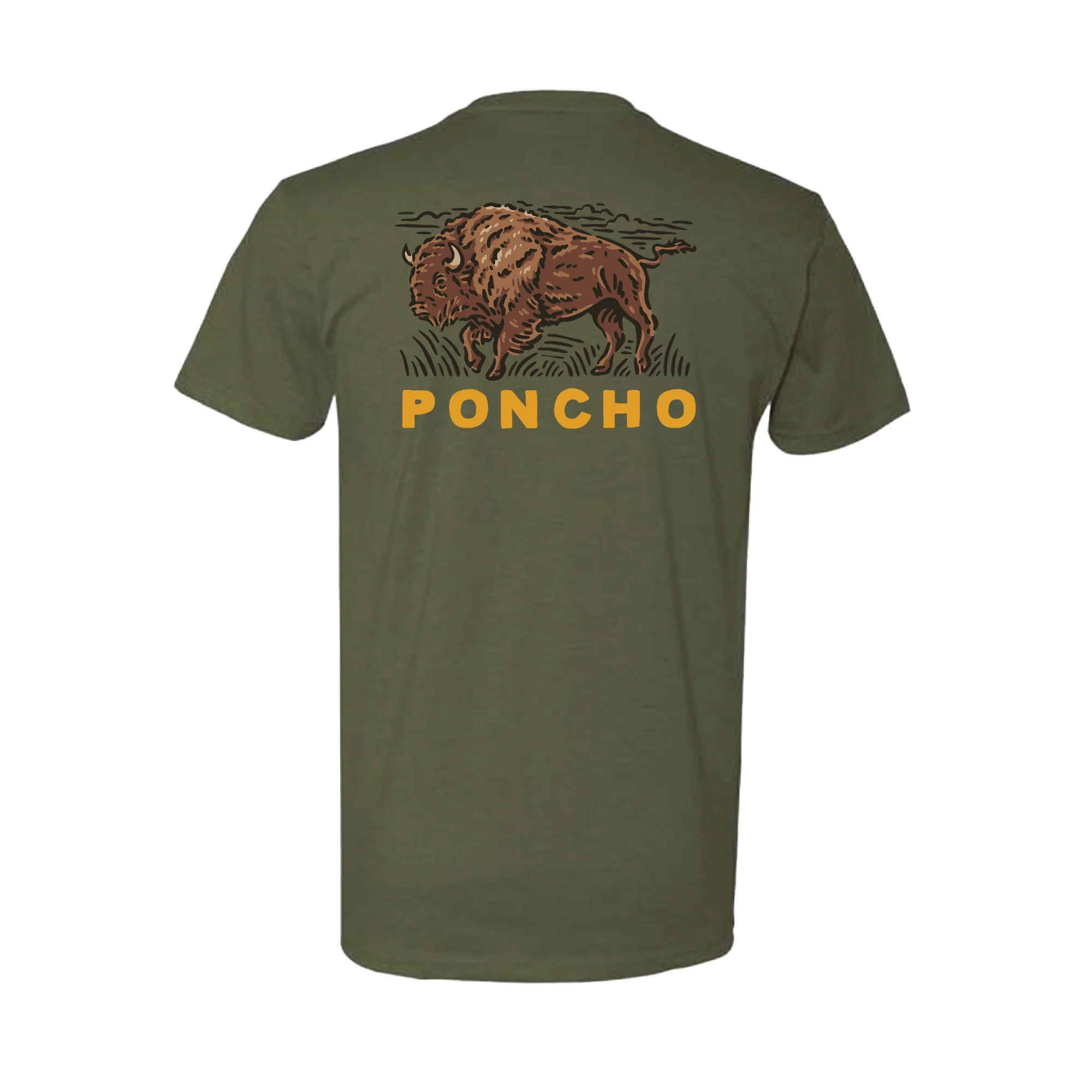 Men's Poncho "Roaming Bison Tee"