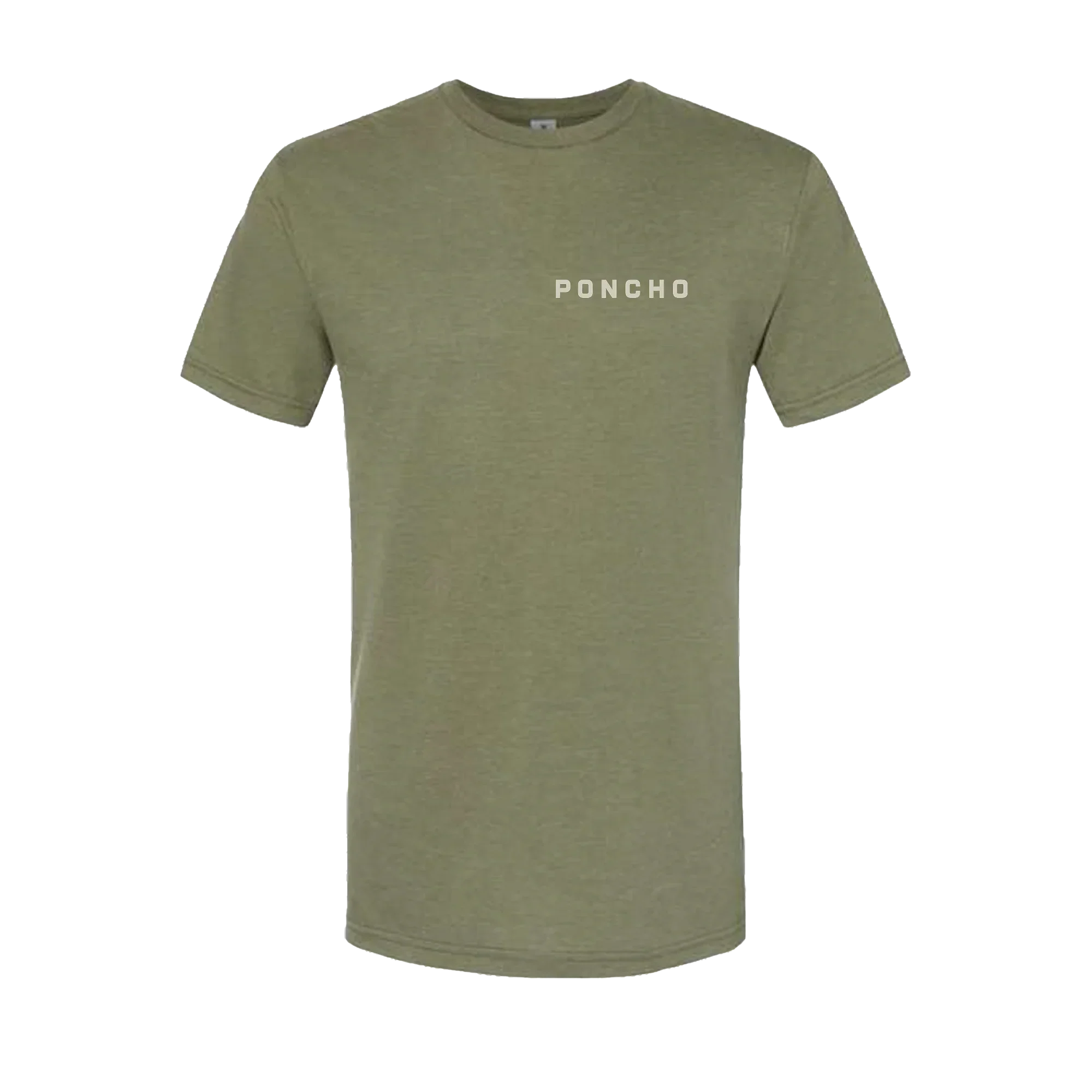 Men's Poncho Short Sleeve Green "The Trought Rider" T-shirt