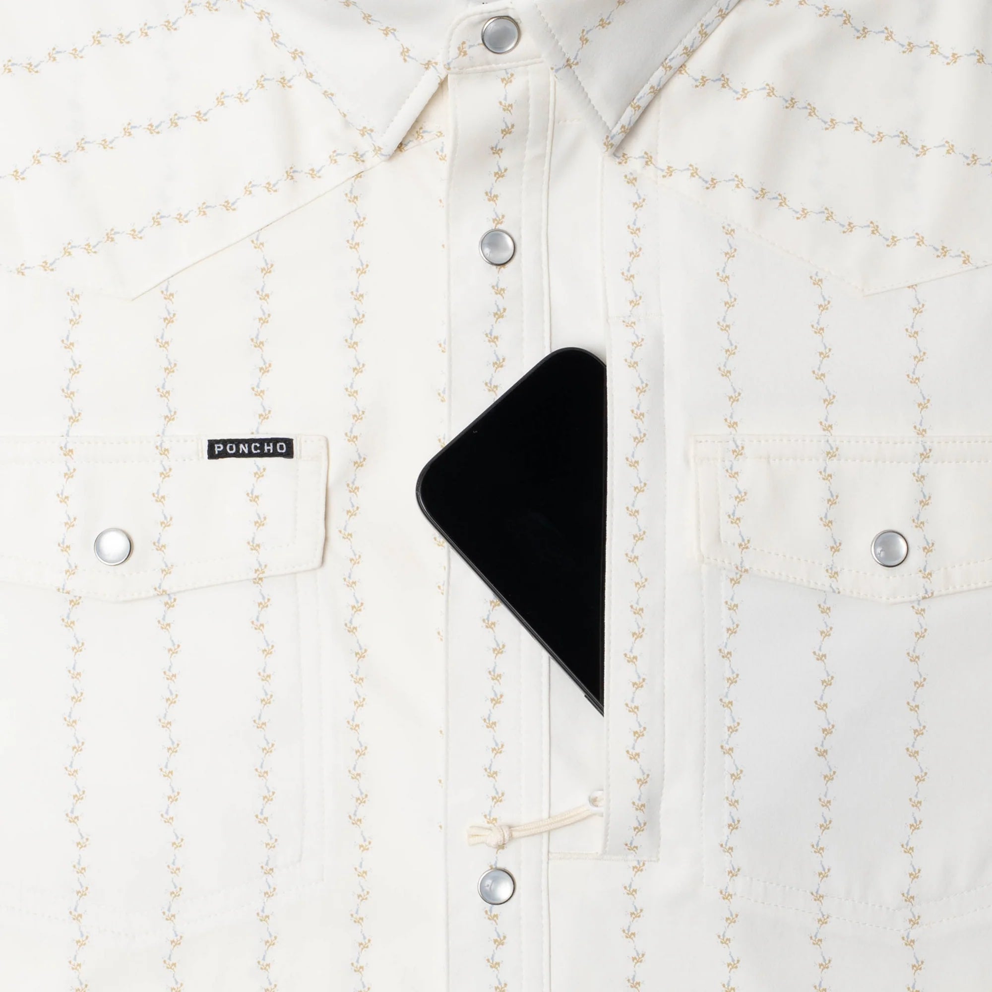 Men's Poncho Short Sleeve "The 1836" Snap Up Shirt