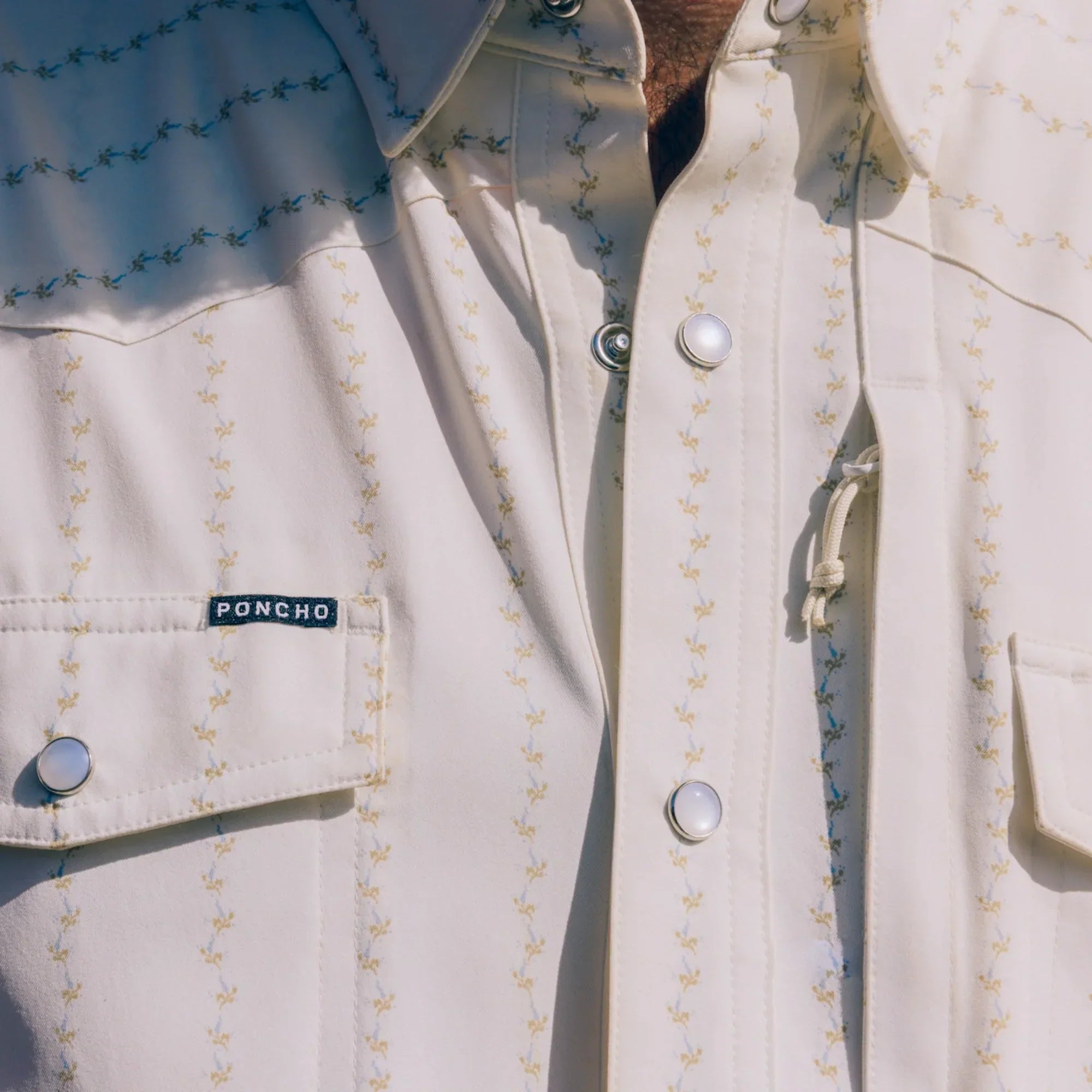 Men's Poncho Short Sleeve "The 1836" Snap Up Shirt