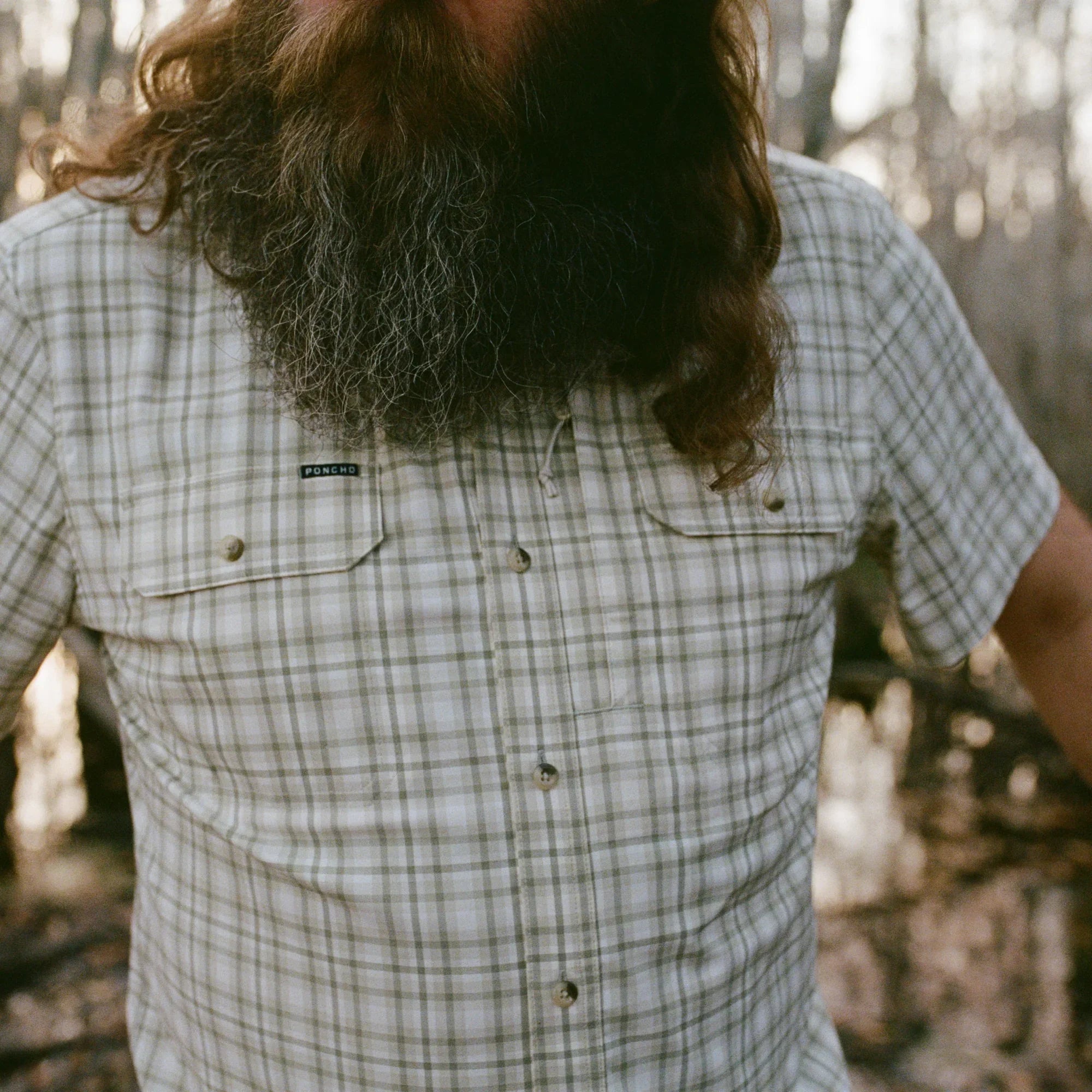 Men's Poncho Short Sleeve "The Everglades" Button Up Shirt