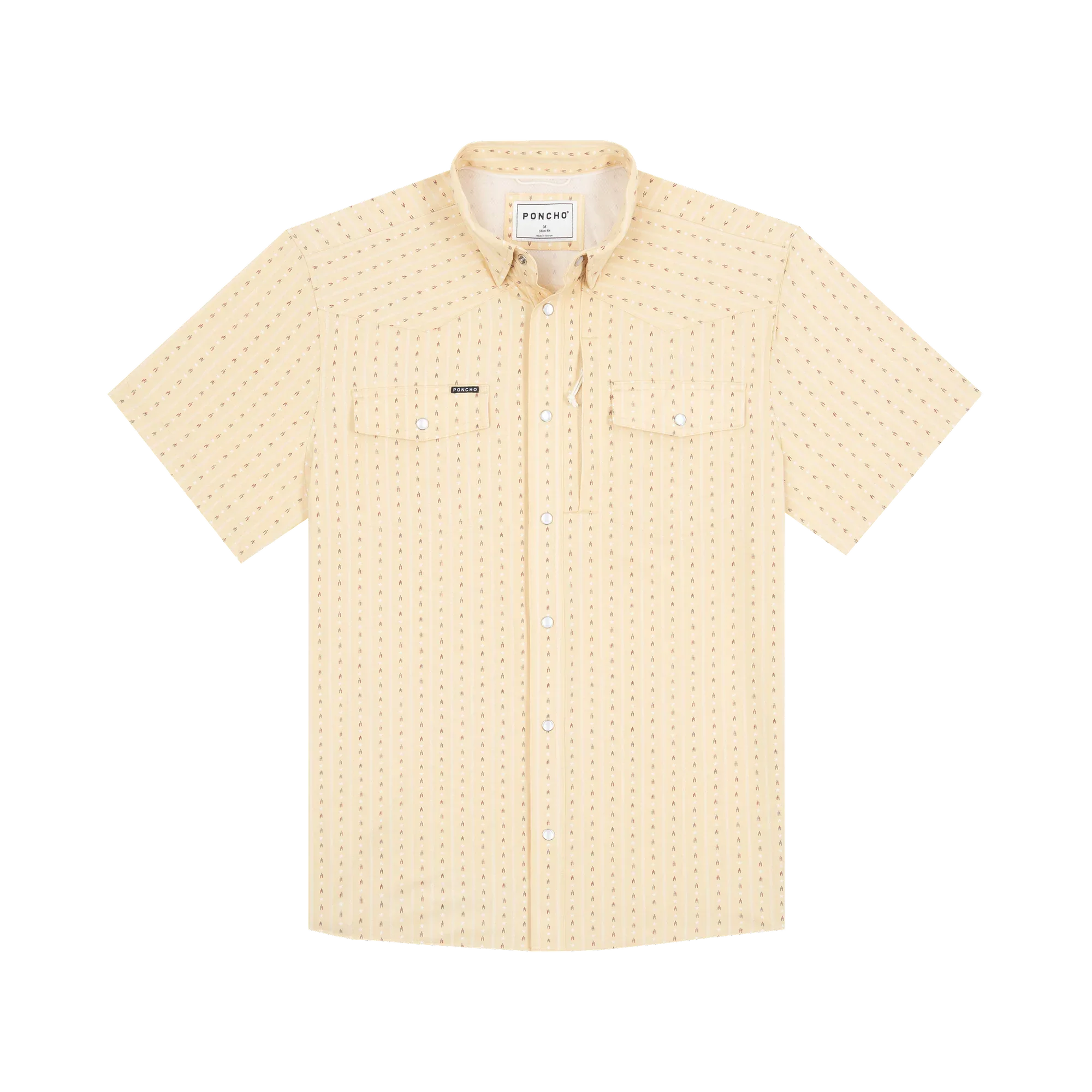 Men's Poncho Short Sleeve "The Liberty Bell" Snap Shirt