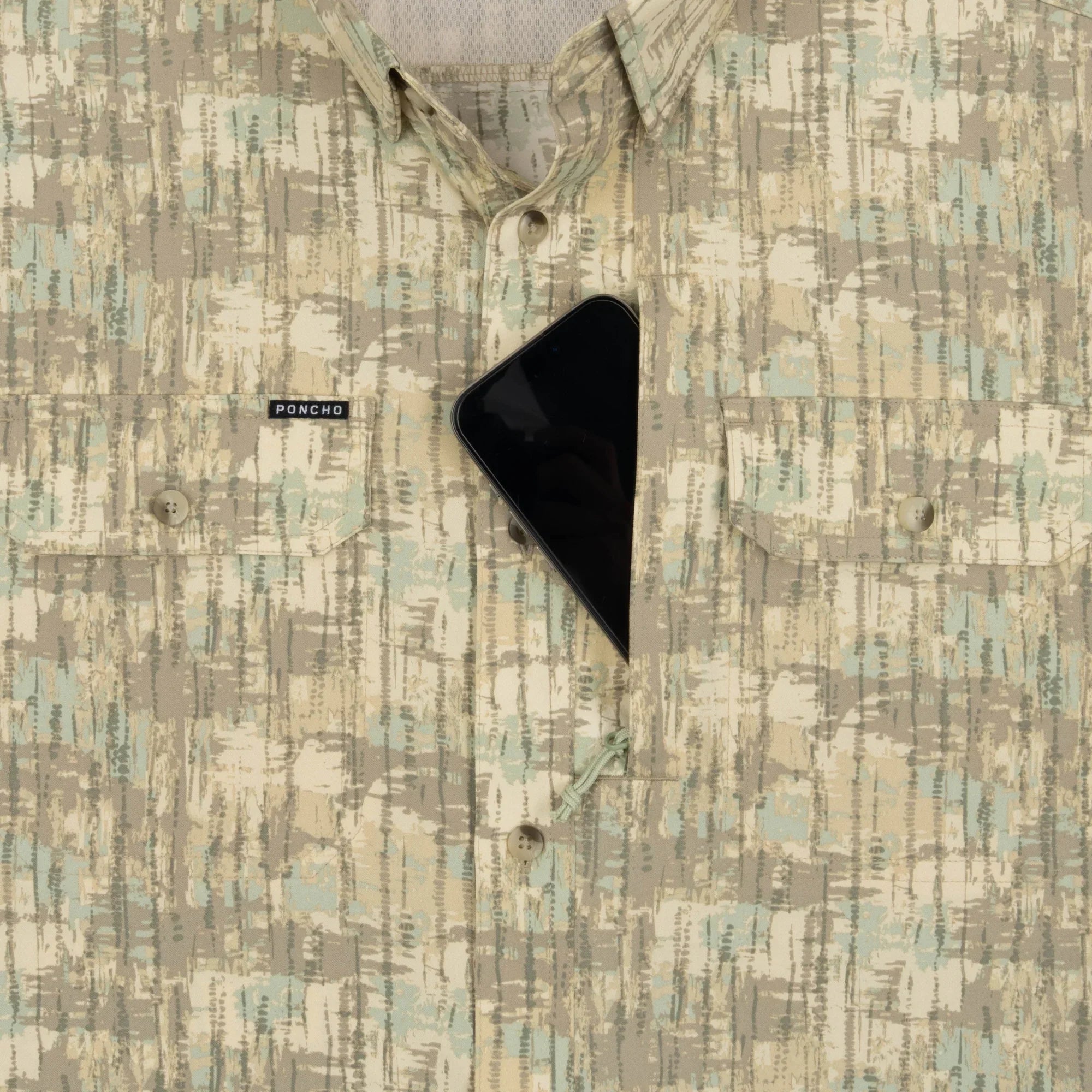 Men's Poncho Short Sleeve "The Swamp Donkey" Button Up Shirt