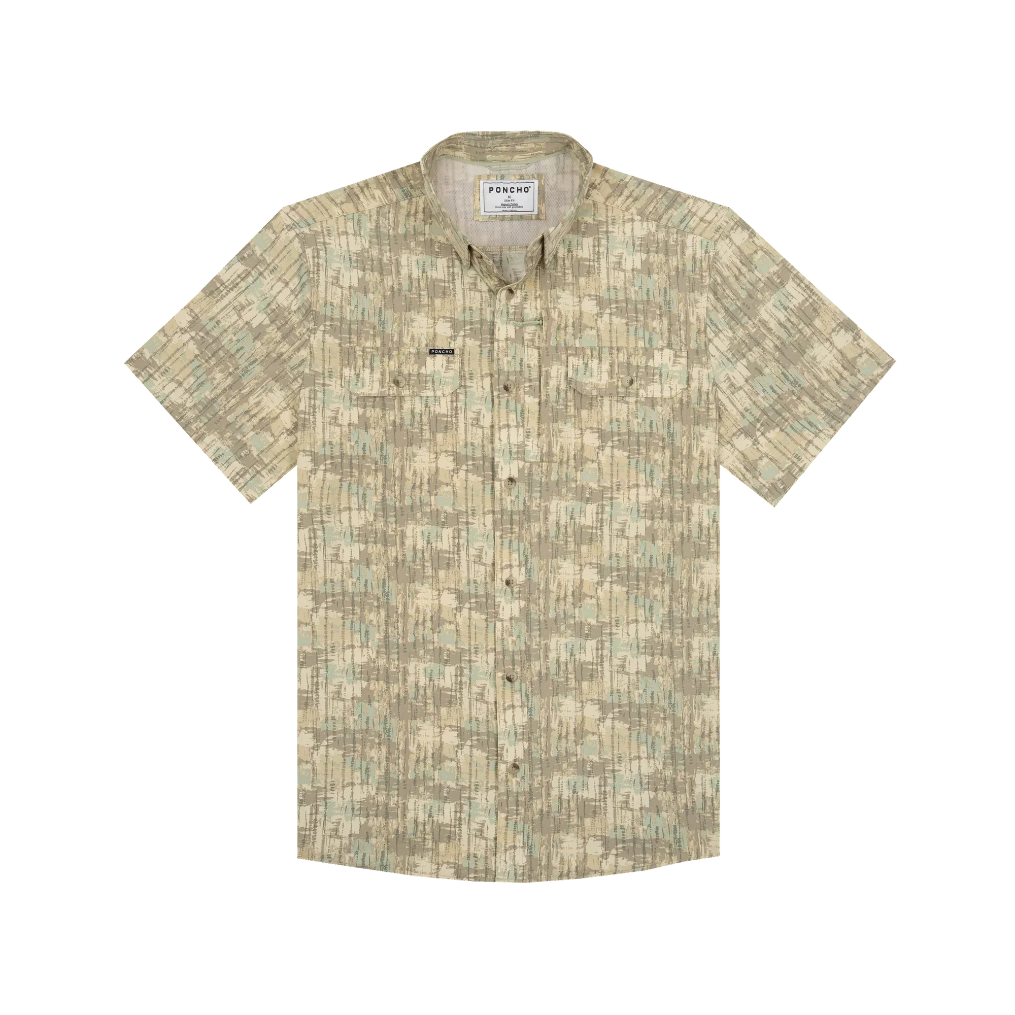 Men's Poncho Short Sleeve "The Swamp Donkey" Button Up Shirt