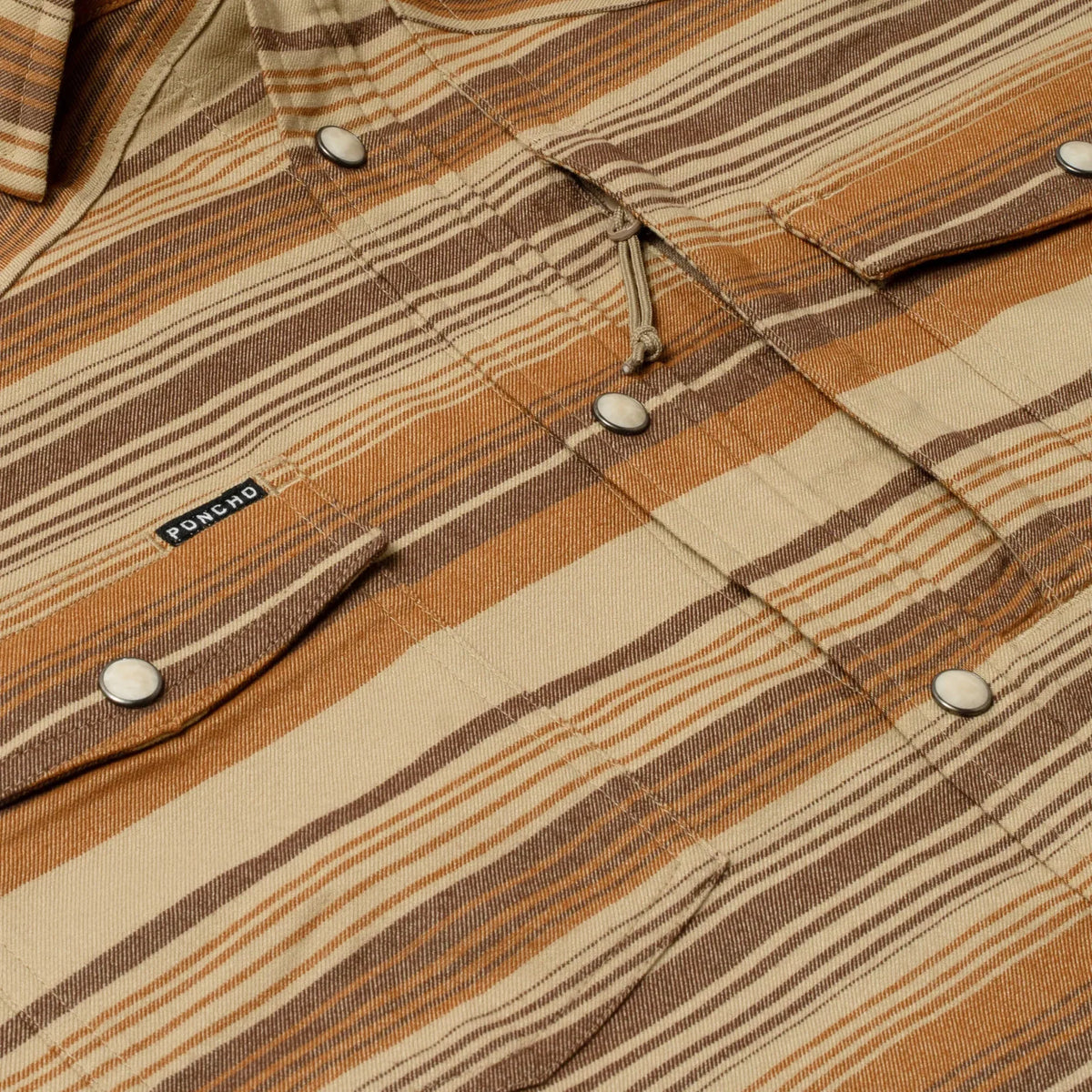 Men's Poncho "The Adobo" Long Sleeve Snap Up Shirt