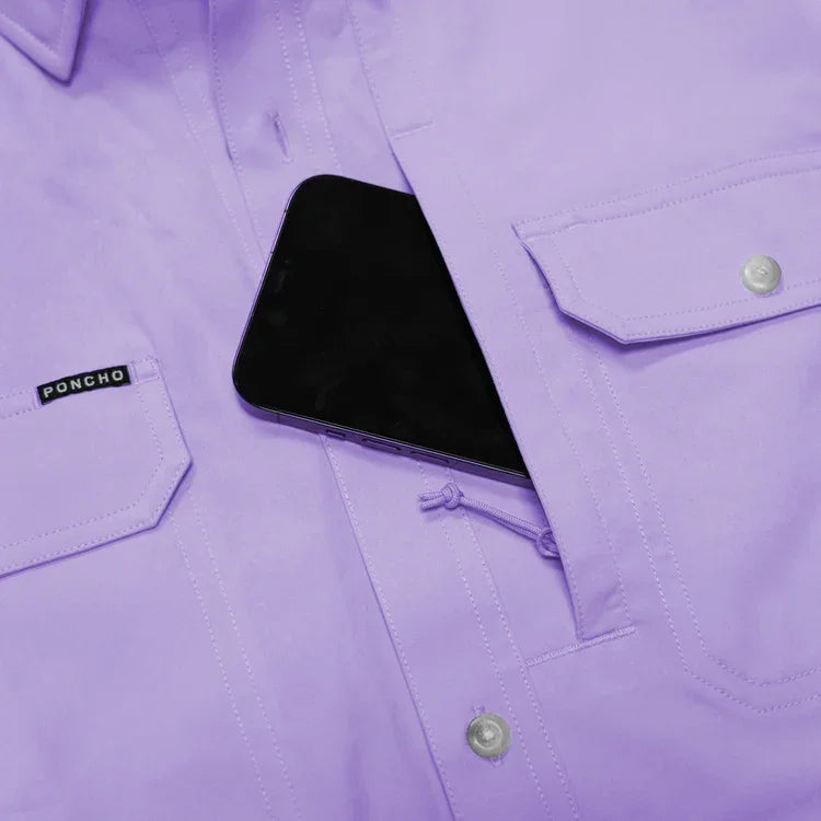 Men's Poncho "The Bon Temps" Short Sleeve Button Up Shirt