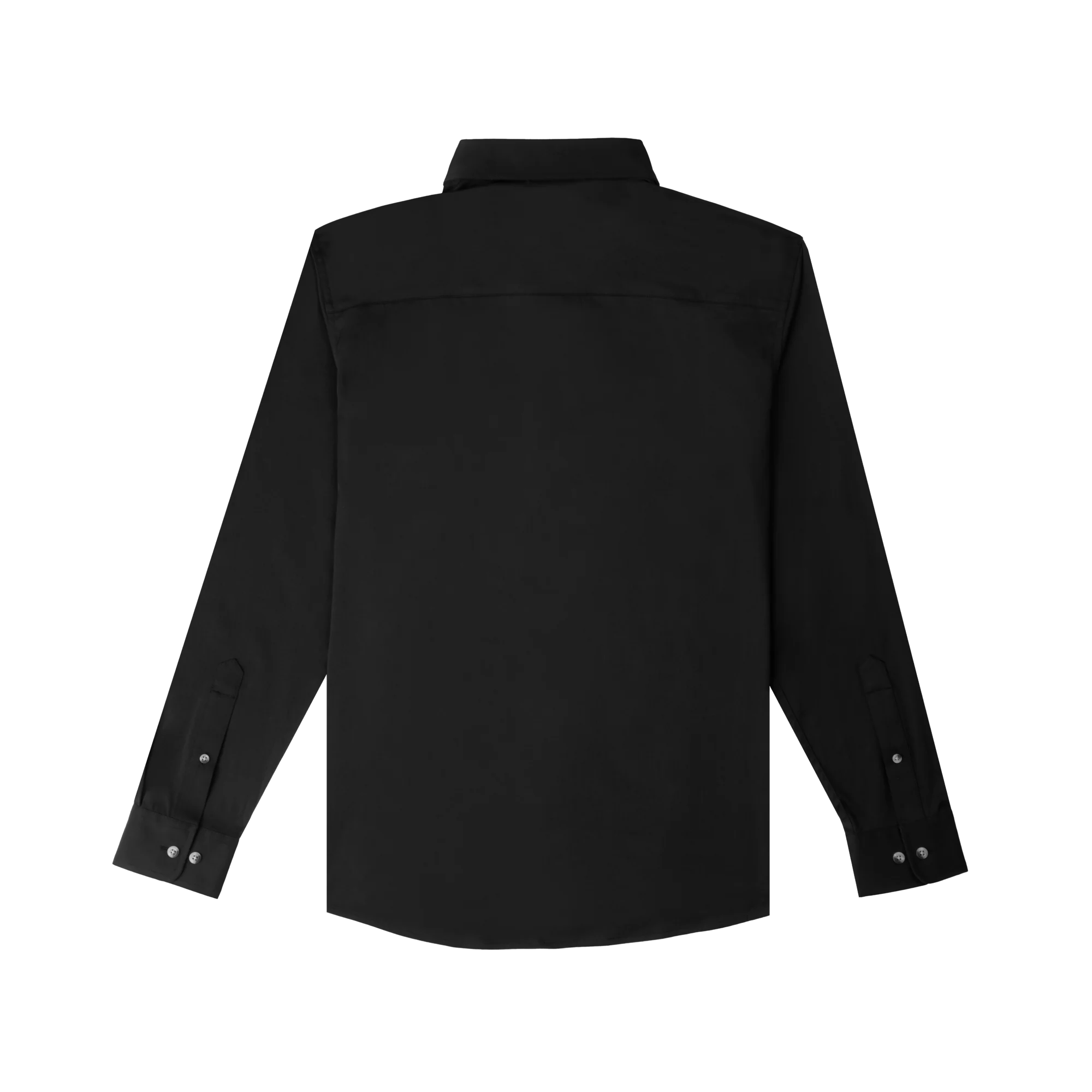 Men's Poncho "The Cast Iron" Black Long Sleeve Button Up Shirt