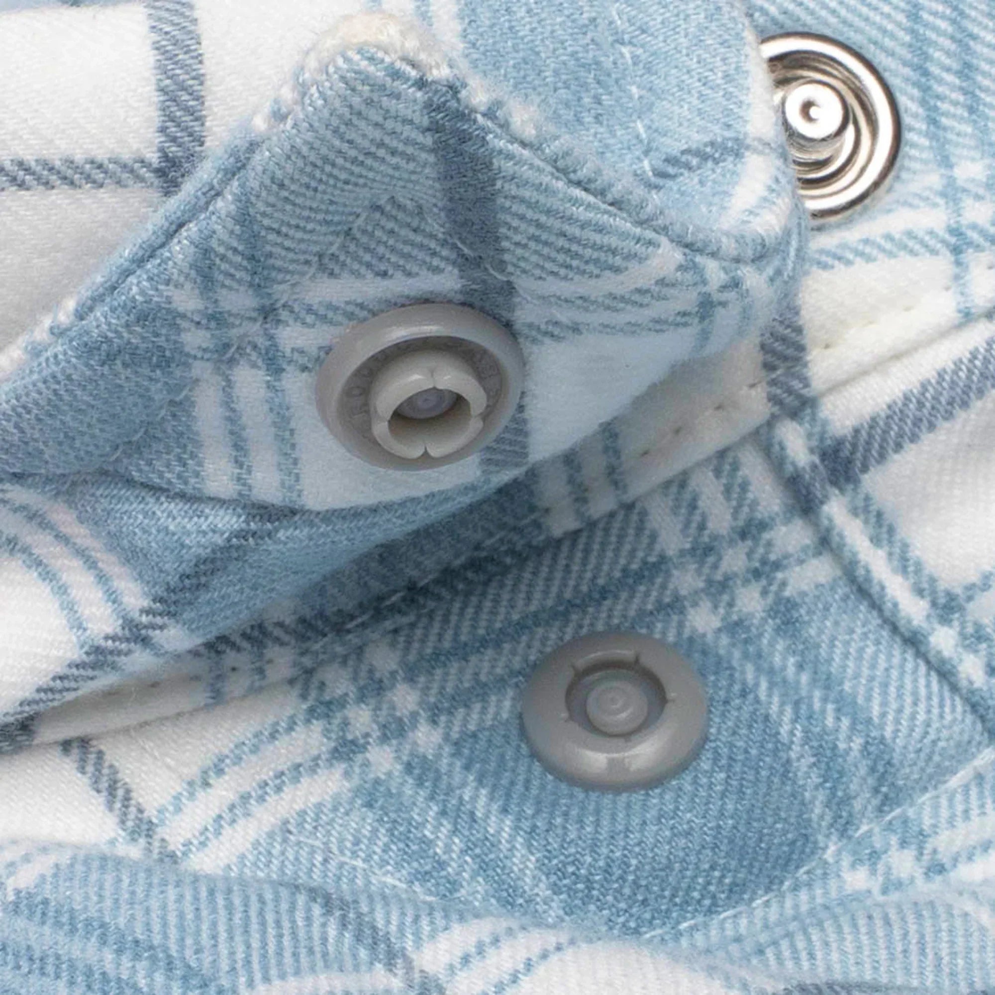 Men's Poncho The Cody Long Sleeve Blue Plaid Snap Shirt