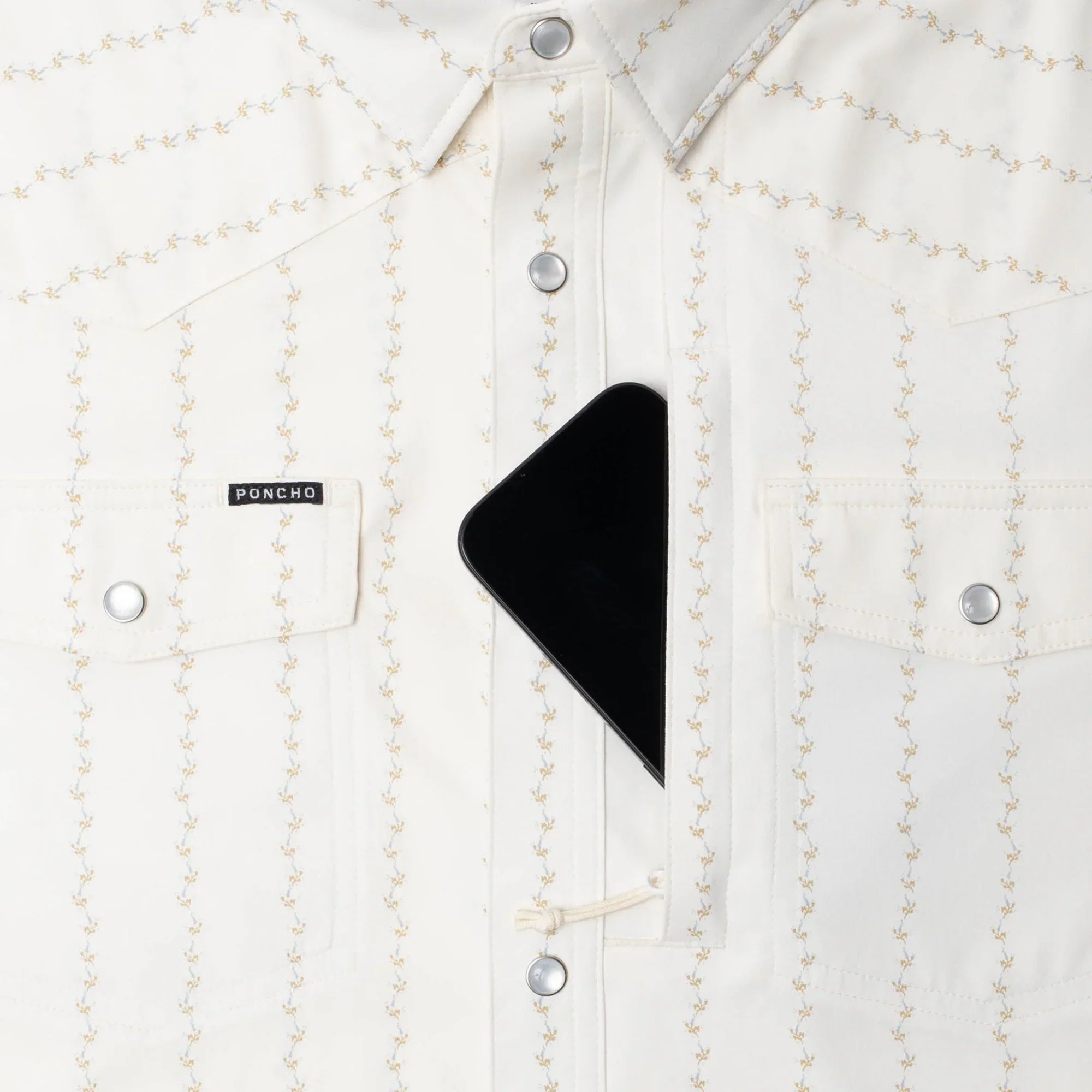 Men's Poncho The Crockett Long Sleeve Snap Shirt